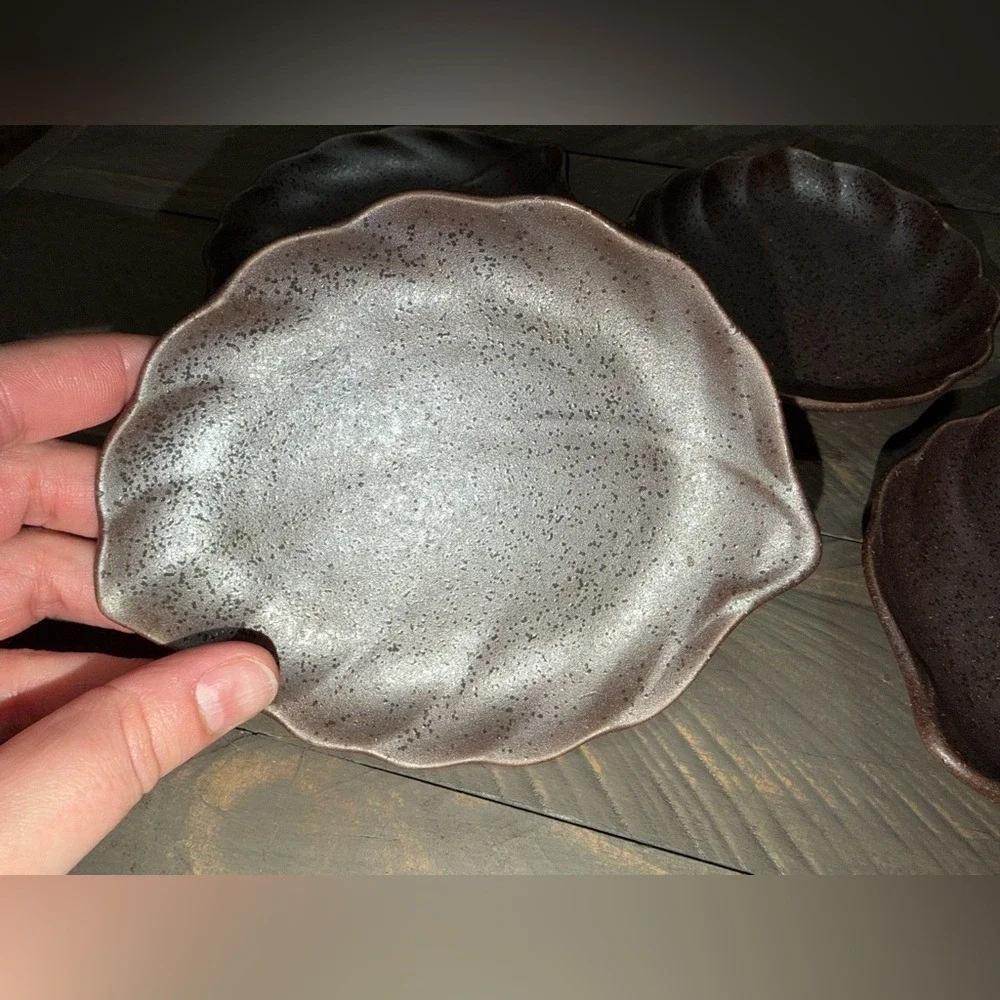 Elegant Brown‎ Leaf-Shaped coasters, plates, candle holders, small plant holder